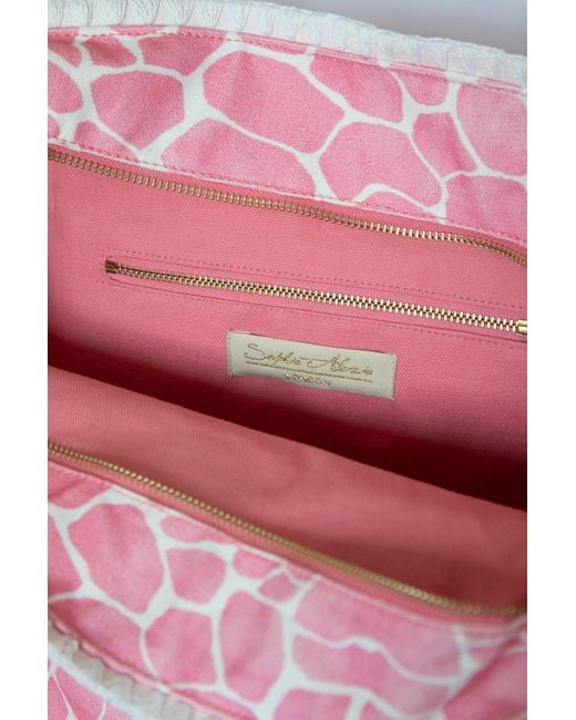 Sophia Alexia Pink Candy Pebbles Barbados Beach Bag