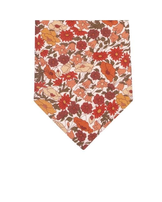 LE COLONEL Red Liberty Squirrel Poppy Tie for men