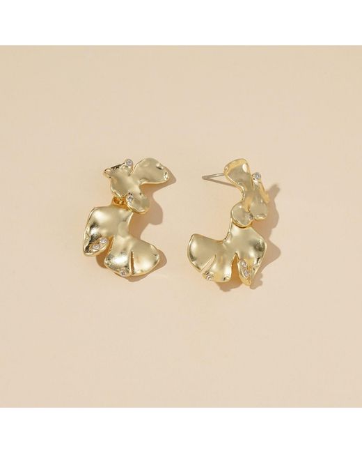 Rare Matters Jewelry Metallic Mini Leaf Earrings