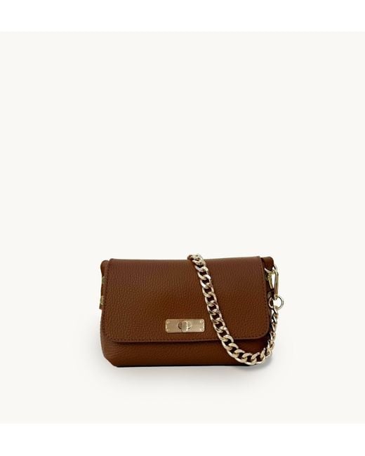 Apatchy London Brown The Maisie Mini Tan Leather Bag