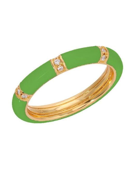 Leeada Jewelry Green Lamill Stacking Ring