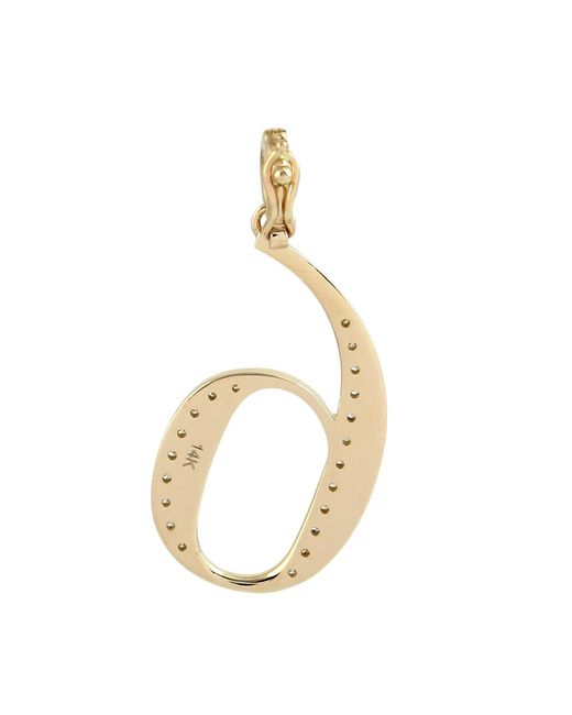 Artisan Metallic Diamond Number 6 Pendant