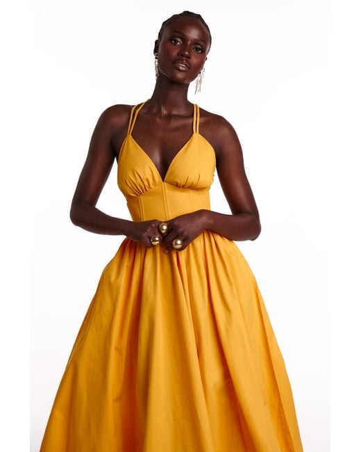 Ofuure Yellow Adele Maxi Dress