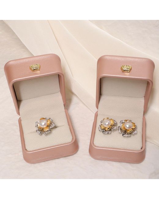 Ninemoo Metallic Sakura Pearl Ring
