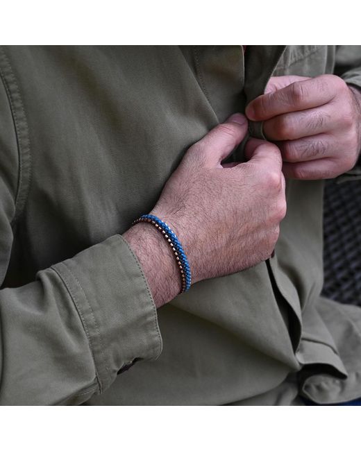 Harbour Uk Blue Hampton Connection Copper Rope Bracelet for men