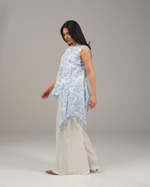 Lumina Eligma Blue The Breeze Ensemble Blouse
