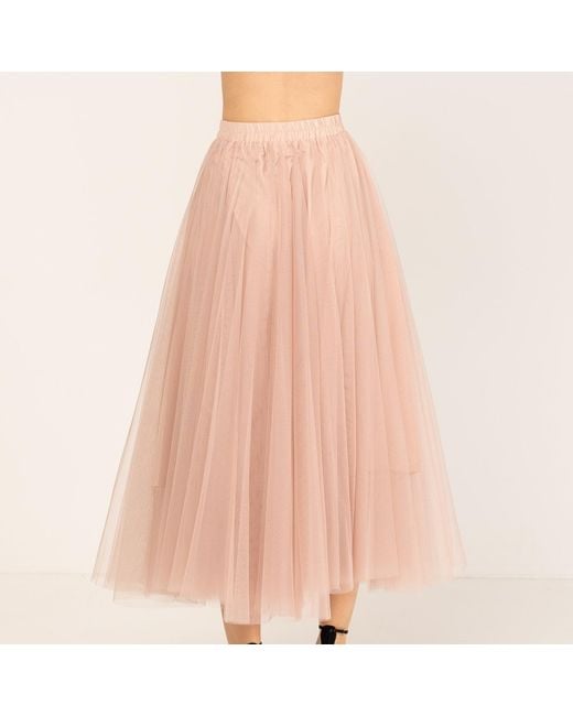 Tantra Spain Sl Pink A-Line Tulle Skirt With Elastic Waistband