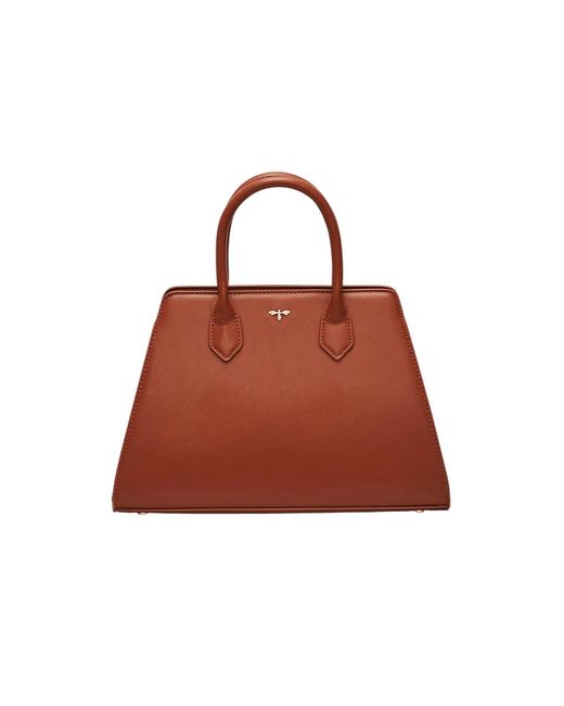 Fable England Brown Grace Structured Tote