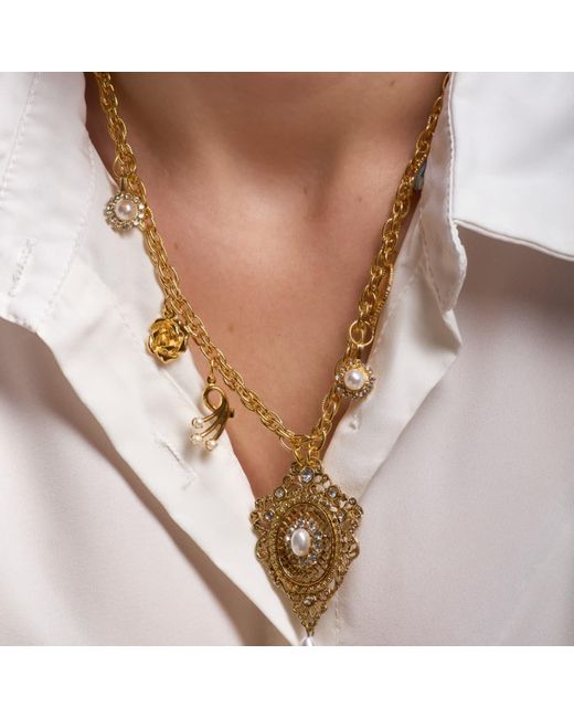 Caramel Vintage Jewellery Metallic Lilibeths Sister Necklace