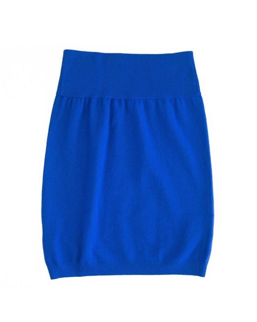 Zenzee Blue Cashmere Mini Skirt