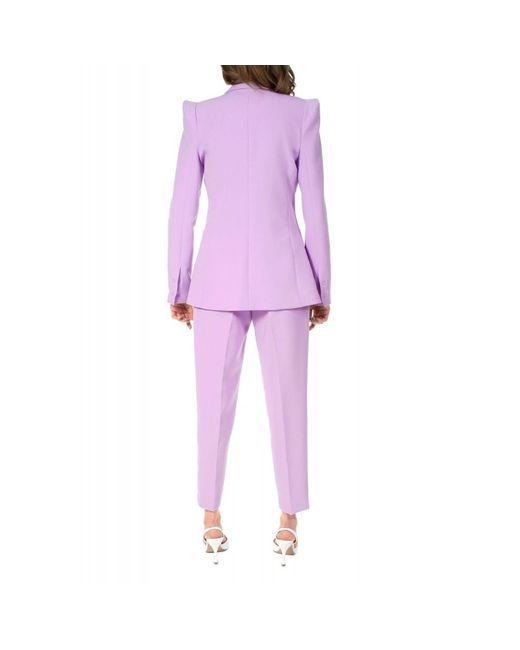 AGGI by HALEWSKI Purple Samantha Crocus Blazer