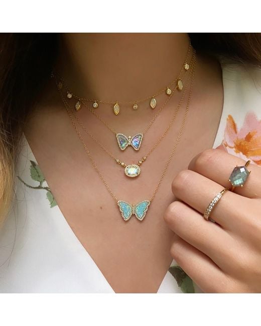 KAMARIA Metallic Drops Of Spring Opal Necklace