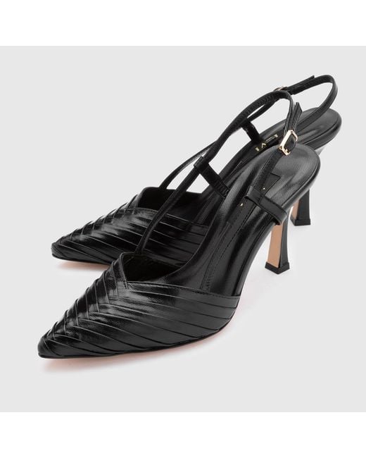 Ilvi Black Ramona Leather Heeled Sandal