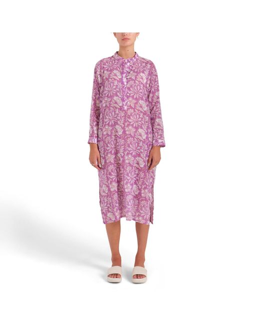 Tiger and the Monkey Purple The Lulu Shirtdress