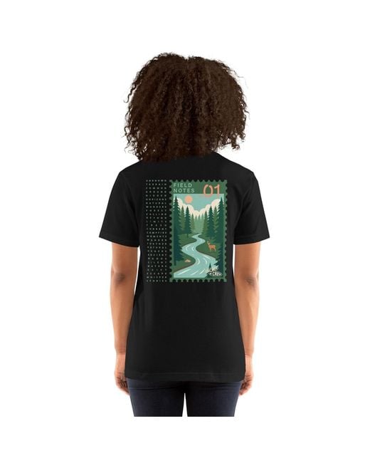 Anchor and Crew Black Field Notes Postmark Organic Cotton T-Shirt