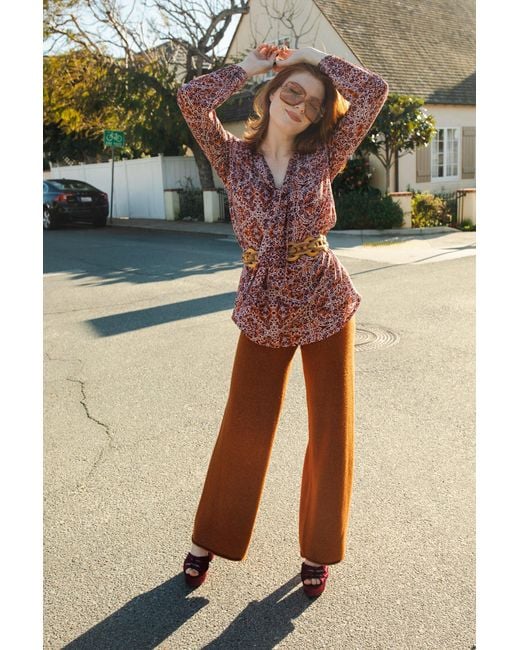 Jennafer Grace Red Willoughby Tie Front Blouse