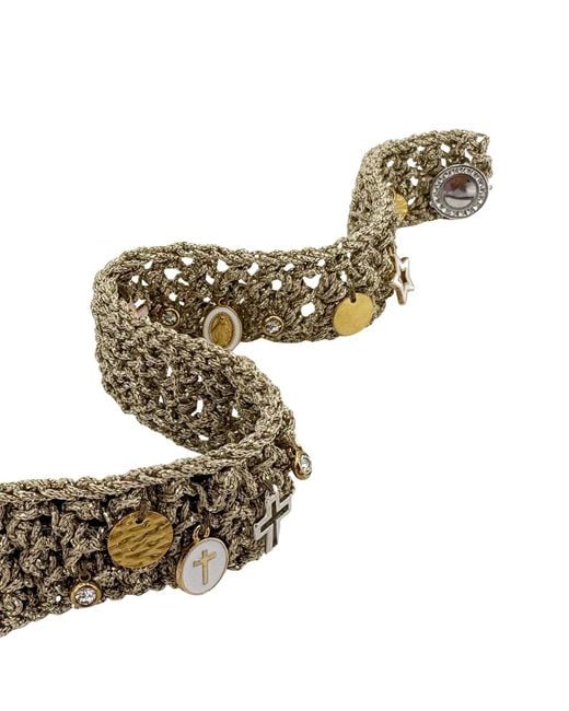 Hilo De Mar Metallic Choker Necklace Sunshine With Charms