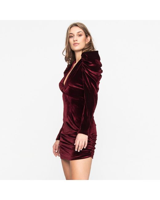 Angelika Jozefczyk Red Velvet Burgundy Dress Diana