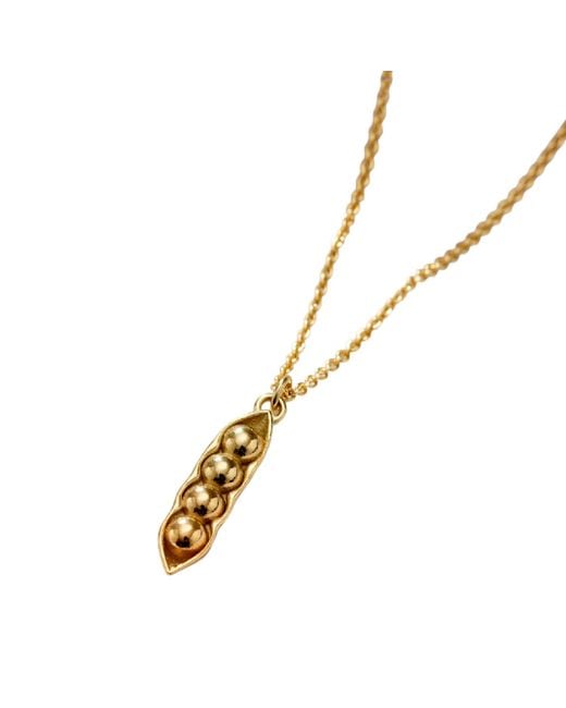 Posh Totty Designs Metallic Plated Pea Pod Charm Necklace
