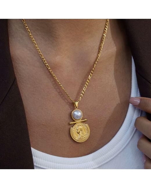 Olivia Le Metallic Athena Coin Pendant Necklace
