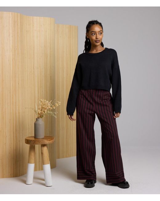 Known Supply Purple High Rise Striped Pants