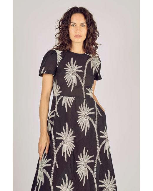 Traffic People Black Palms Of Promise Nora Dress