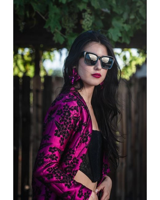 Jennafer Grace Purple Raspberry Blossom Blazer
