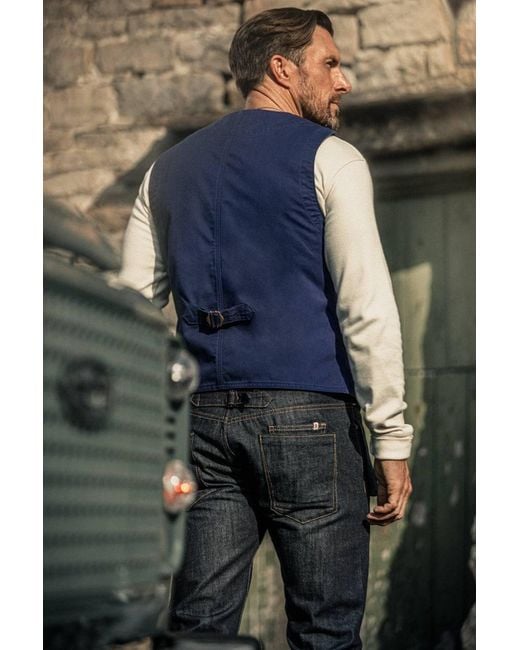 &SONS Trading Co Blue Watson Waistcoat Midnight for men