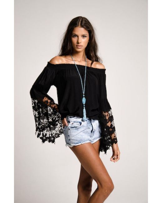 Muche Et Muchette Black Jolie Off The Shoulder Top