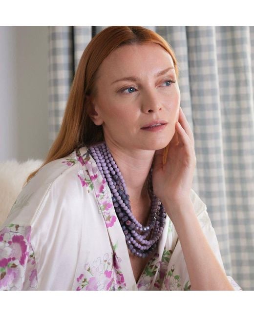 Fairchild Baldwin Purple Helena Orchid Necklace
