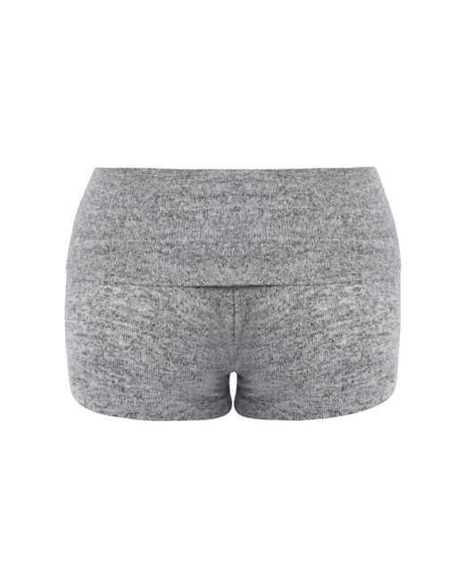 OW Collection Gray Rue Knit Mini Shorts
