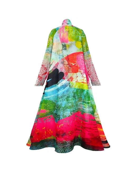 Maxjenny Green A-Shaped Maxi Dress