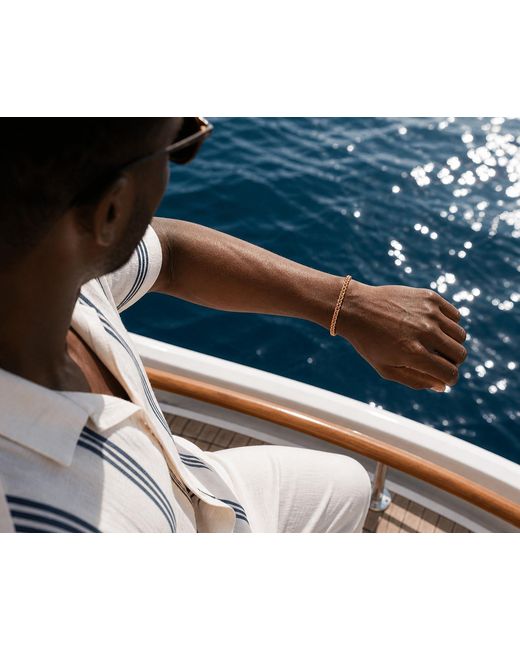Kennett Watches & Accessories Metallic Kennett Wheat Chain Bracelet Five Mm for men