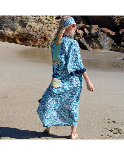 Henelle Blue Surfrider Kimono
