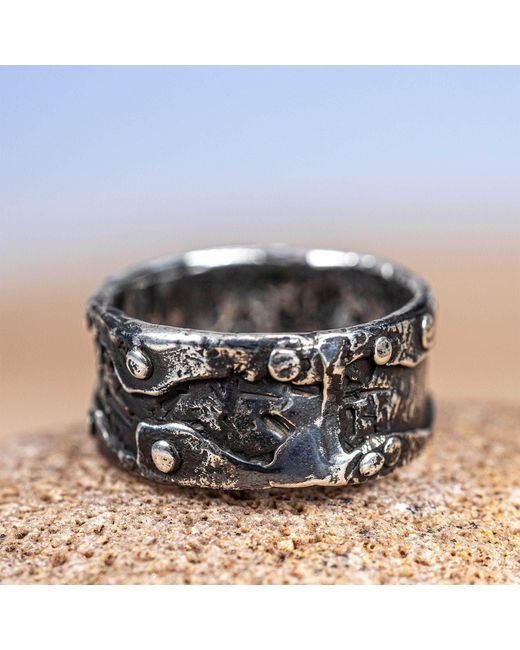 German Kabirski Metallic Vexor Rivet Ring for men