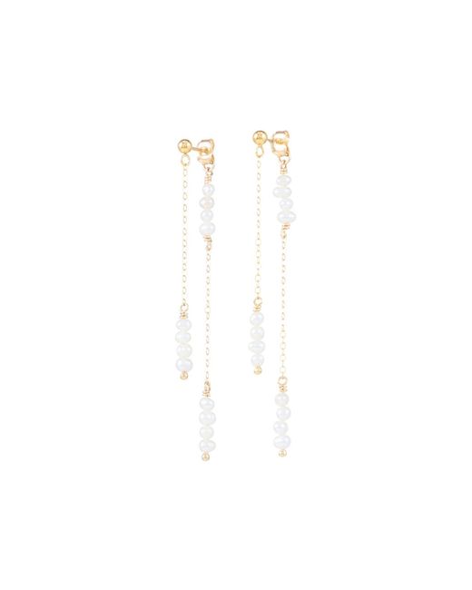 Inari Jewellery White Tinsel Filled Earrings