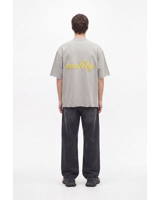 mysimplicated Gray Reality Oversized T-Shirt for men