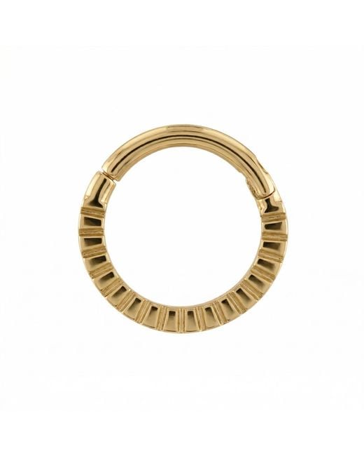 Zahav Jewelry Metallic 10K Solid 16G 8Mm Clicker Hoop