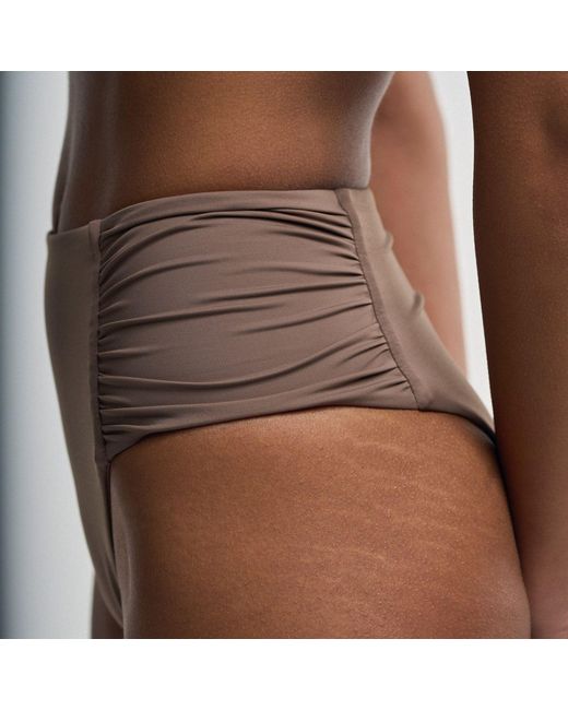 Veroni Swim Brown Neutrals Naomi High-Waist Bottoms