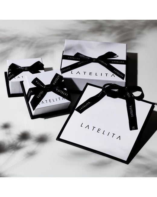 Latelita London Multicolor Flower Large Stud Earrings Ruby Rose Gold