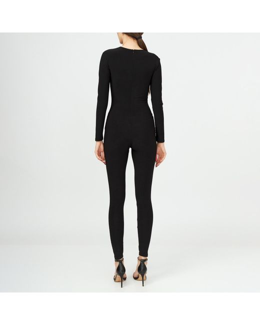 LIA ARAM Black Long-Sleeved Jumpsuit