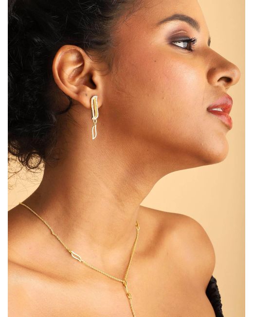 Lila Rasa Metallic Asymmetric Earrings