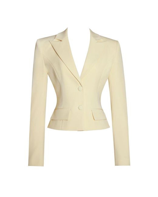 Miss Circle New York Natural Quinne Butter Slim-Fit Blazer