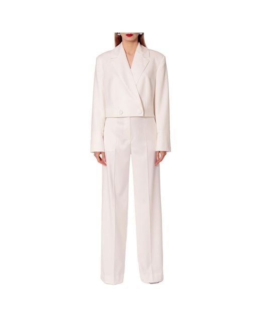 AGGI by HALEWSKI White Heidi Aesthetic Short Blazer