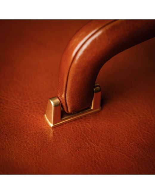 Time Resistance Brown Cognac Leather Jewelry Box For