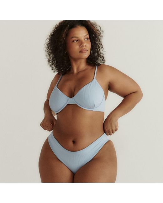 Montce Swim Peri Rib Lulu Bikini Bottom in Blue Lyst