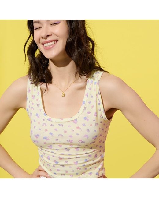 Cloud Haven Yellow Ditsy Floral Tank