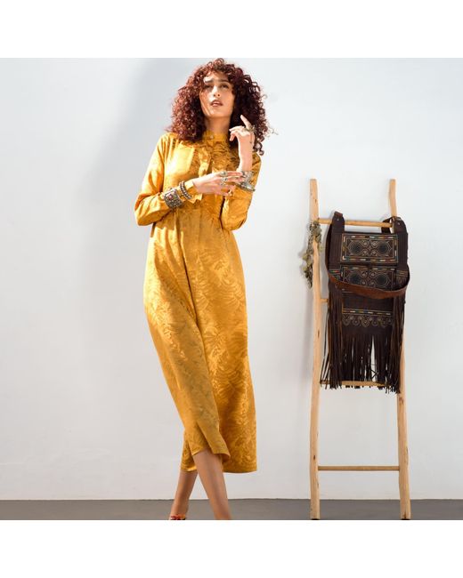 Boutique Kaotique Yellow Silk Dress