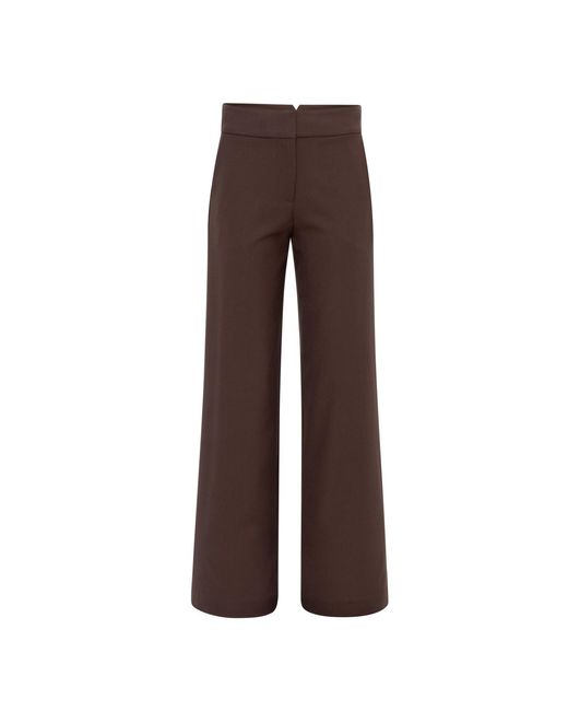 Sélone Brown Oris Wide-Leg Trousers Chocolate