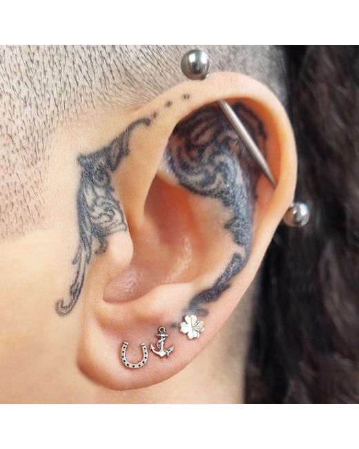 Lee Renee Metallic Anchor Earrings
